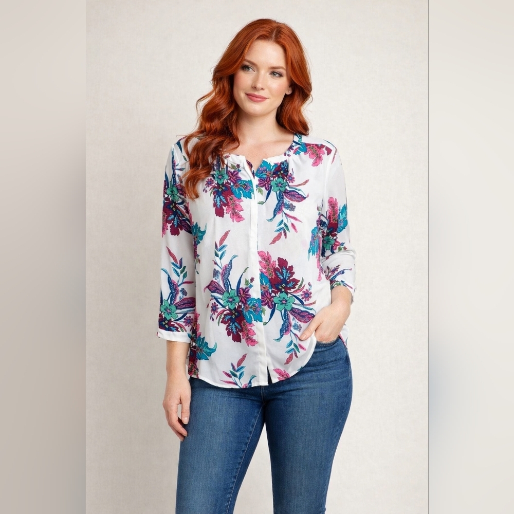 Vibrant eclectic lightweight blouse